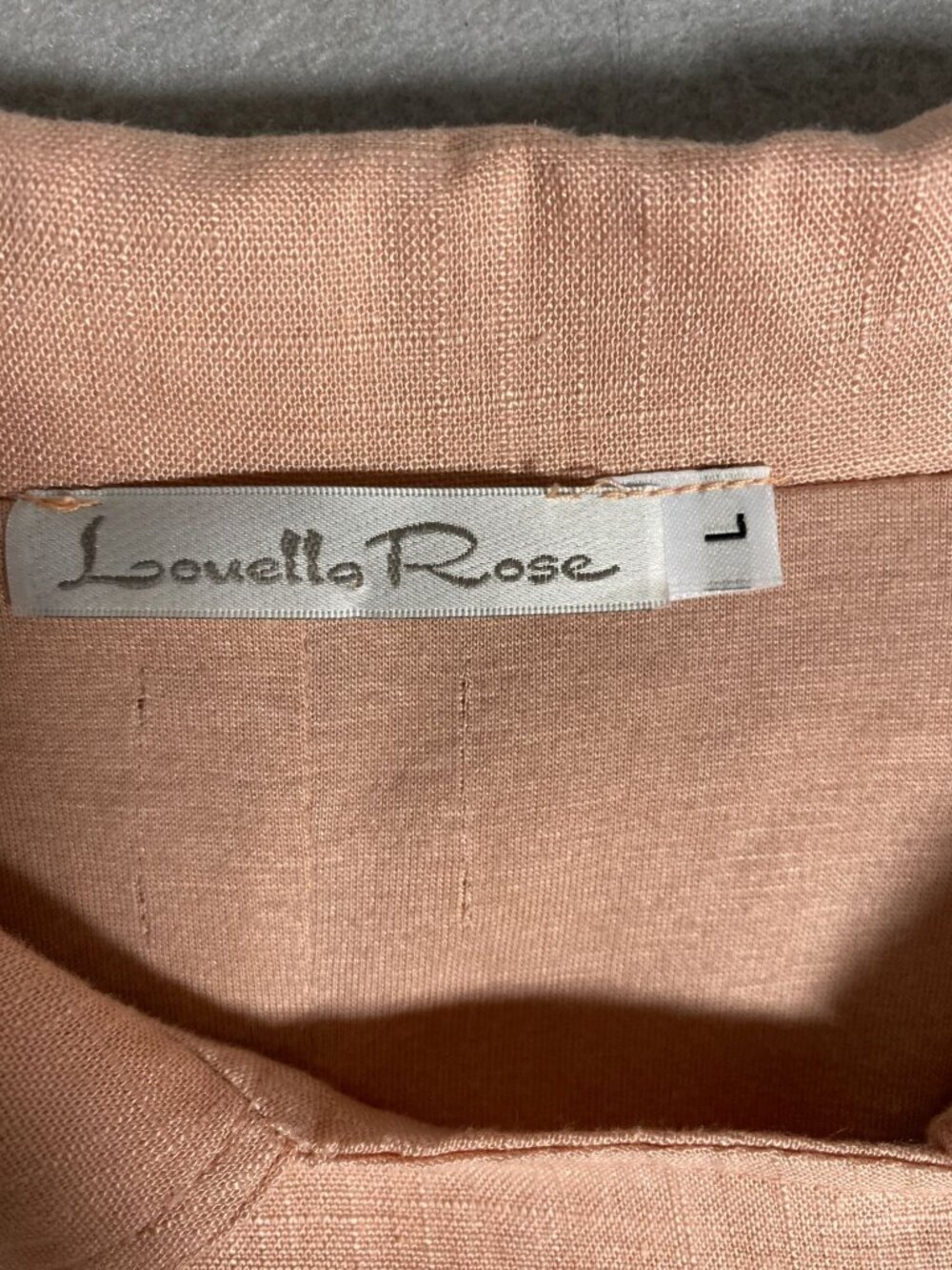 Louella Rose Womens L Pink Linen Blend Moto Jacket L Zipper Collared Lightweight - Picture 4 of 7